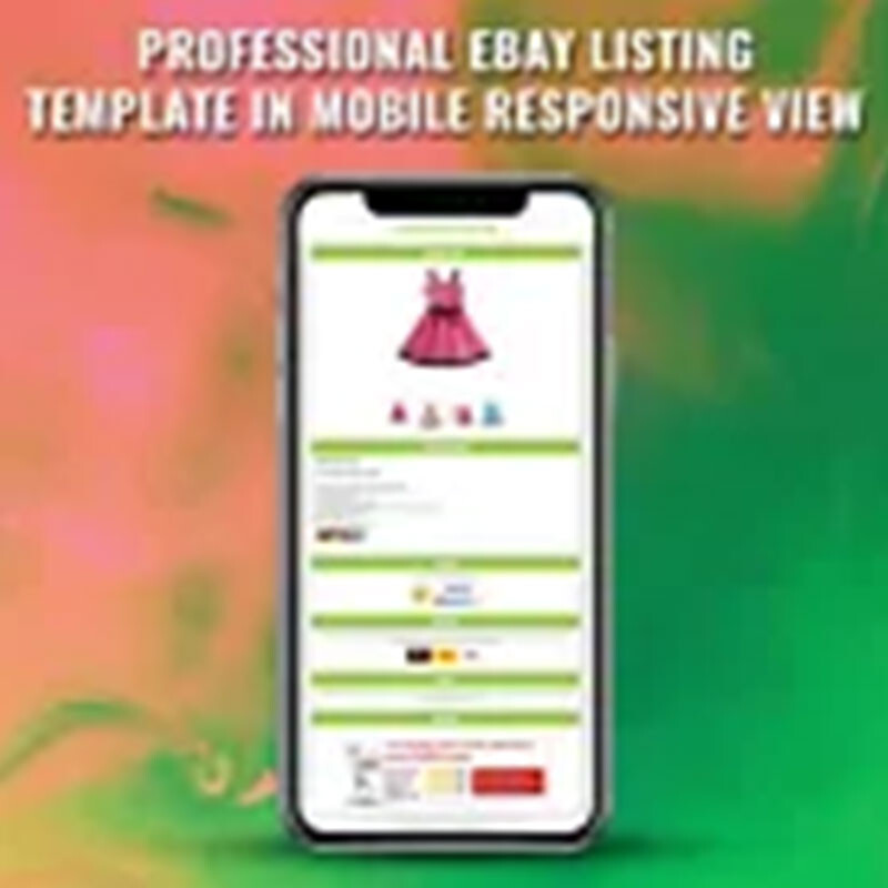 Ebay Listing Template HTML Professional Mobile Responsive Design 2019 Universal