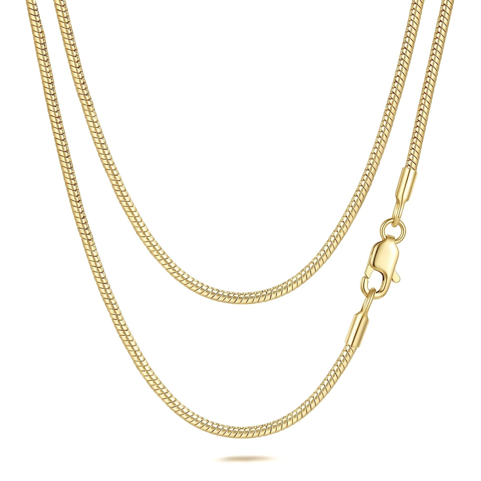 14K Gold Snake Chain Necklace Gold Chain for Women 14K Gold Necklaces for Wom…