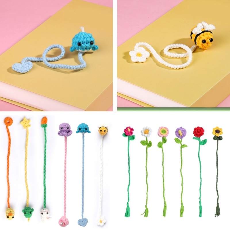 Crochet Bookmarks Knitting Supplies with Step-by-Step Video Tutorial Instruction
