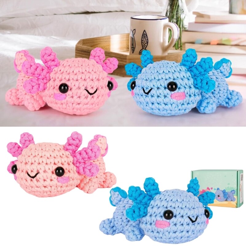 Crochet Dragon Kits for Kid Adult, Including Crochet Hook, Instruction