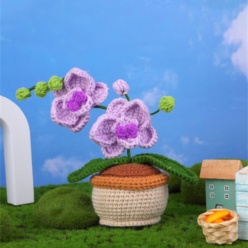 Complete DIY Potted Plant Flower Crochet Kits for Home Decorations Birthday Gift
