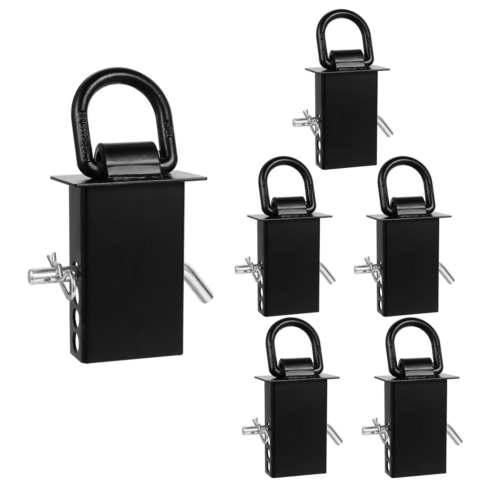 6Pcs Stake Pocket D Rings Trailer Tie Down with Hitch Pin 2” x 4” 12