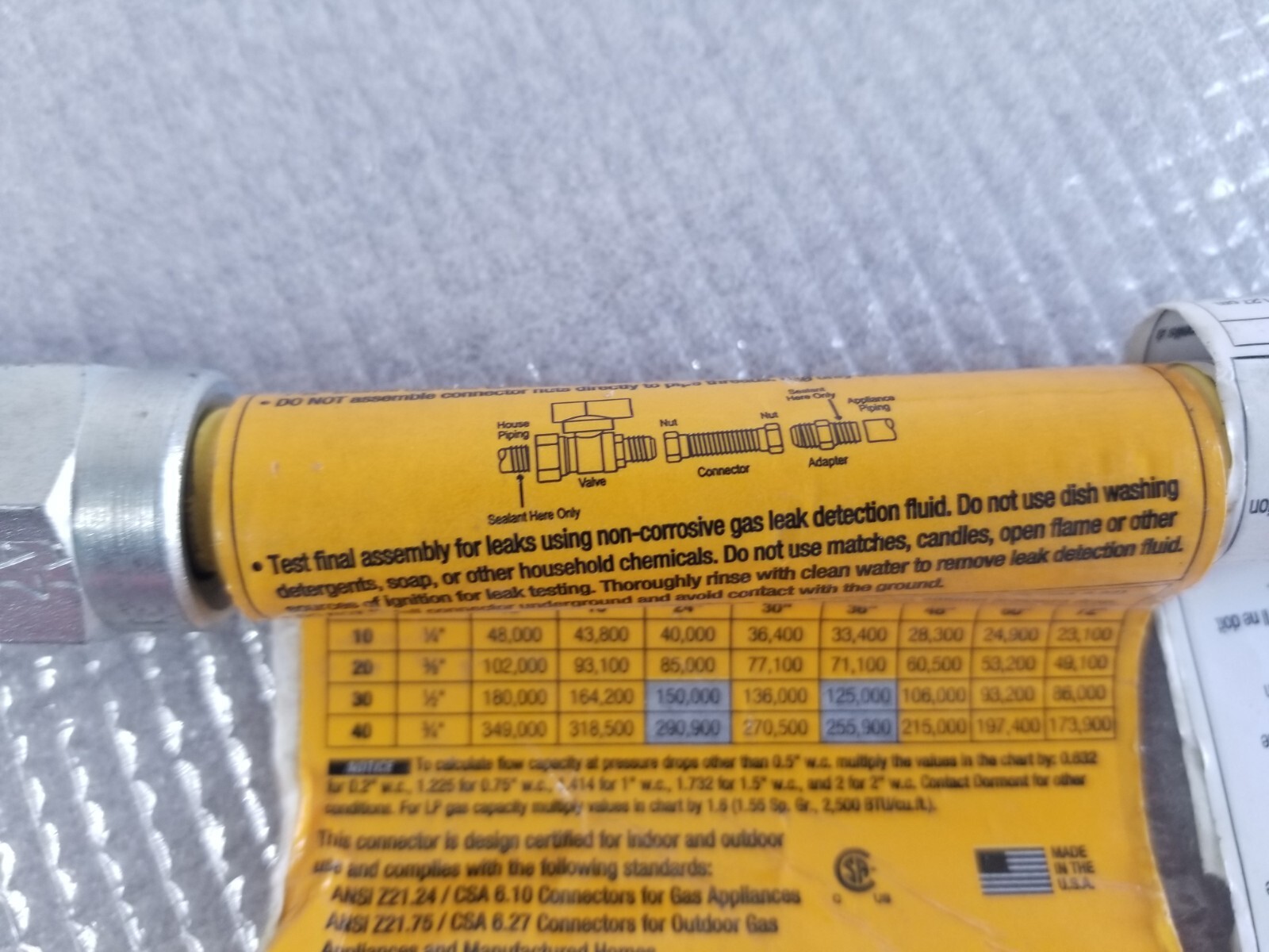 Dormont 1/2 Od X 48 Gas Connect 20C-3132-48B Dormont 20C-3132-48B 662447099278