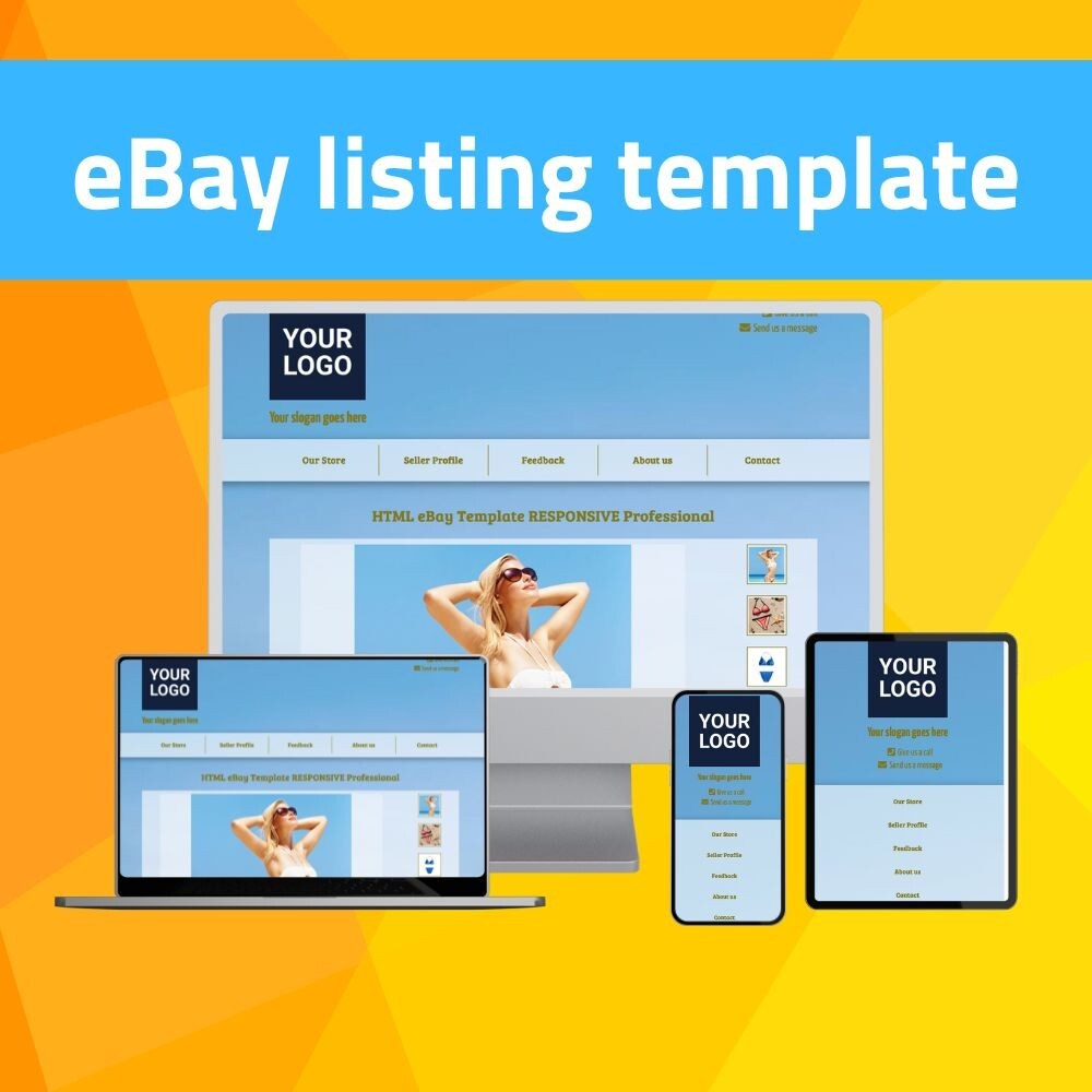 eBay Template RESPONSIVE Professional – lime – NO CODING REQUIRED