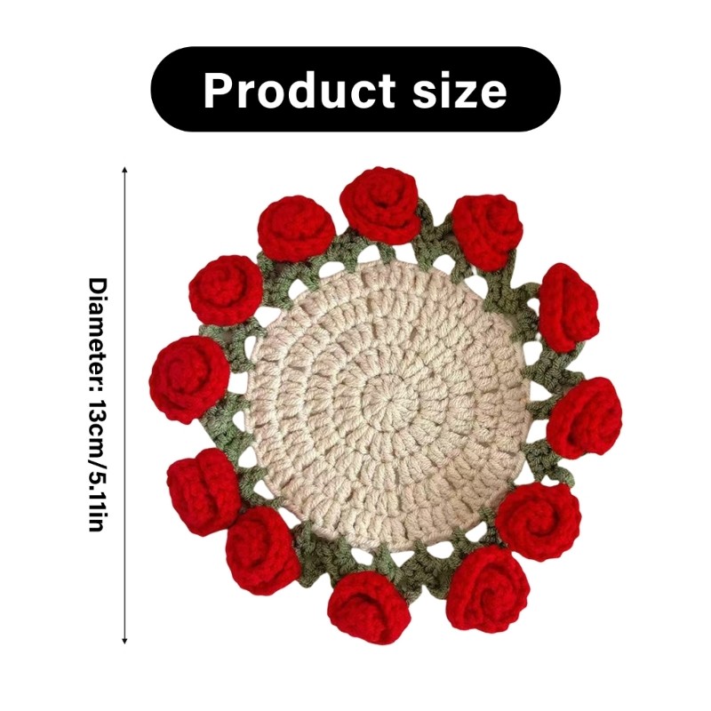 Rose Bouquet Crochet Coaster Kits Flower Coaster Crochet Kits Home Decoration