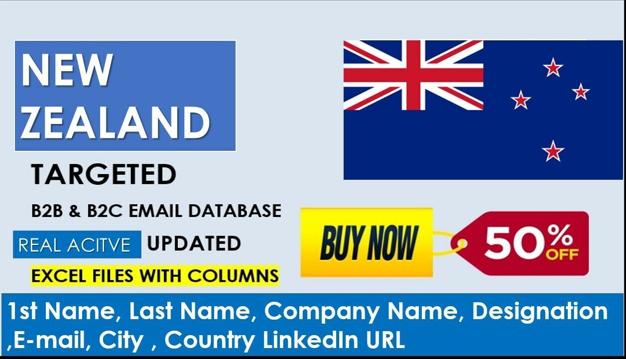 200 k New Zealand business Email Database verified