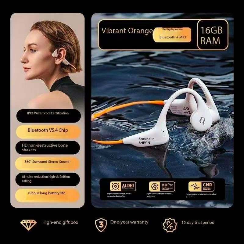 SHEYIN X6 Bone Conduction Bluetooth Headphones with Ultra Long Battery Life