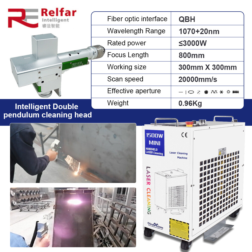 Handheld 1500W Fiber Laser Cleaning Machine Laser Remove Rust/Oil/Paint Cleaner