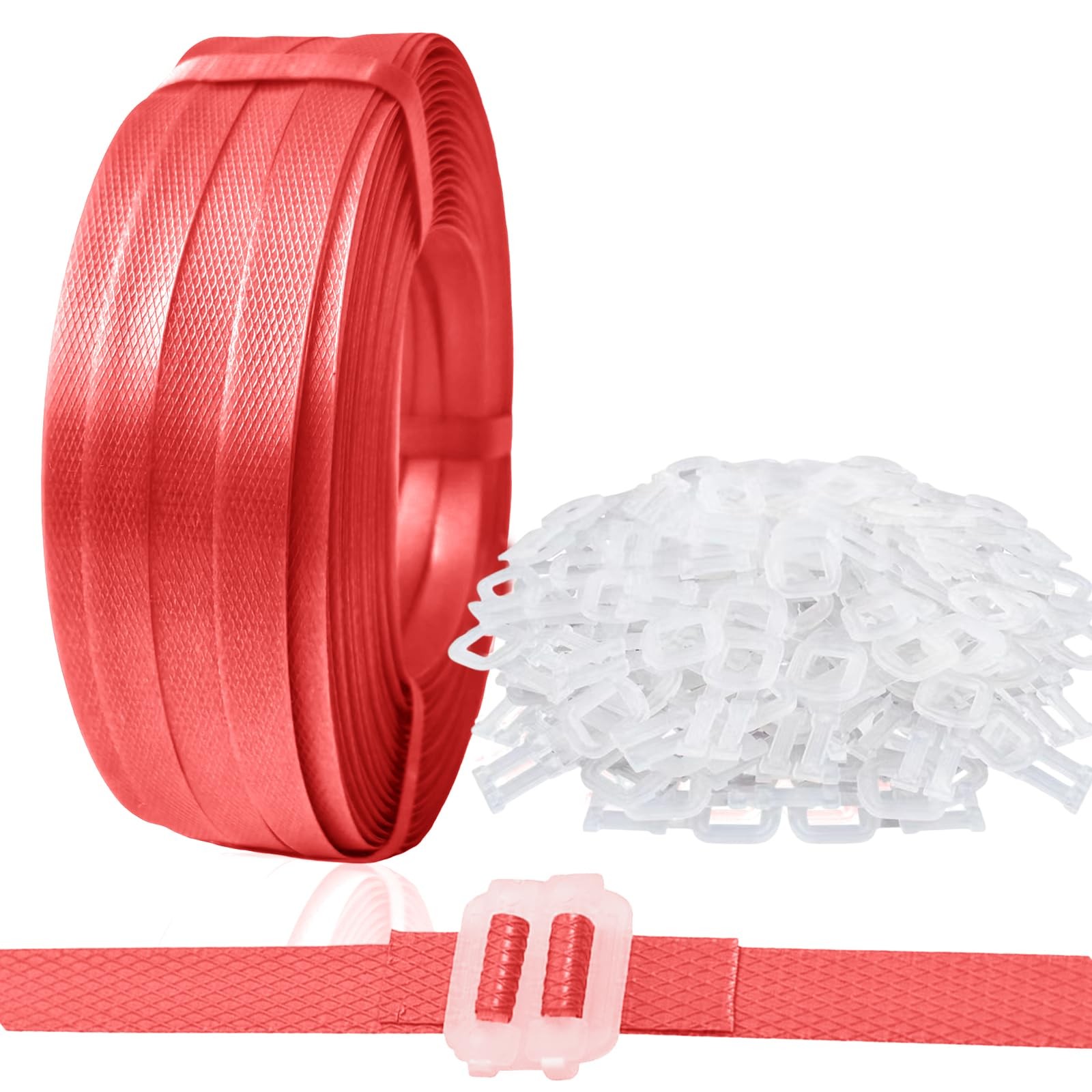 Plastic Packaging Strapping Kit 1/2″ x 500′ Polypropylene Strap with 100 Buckles