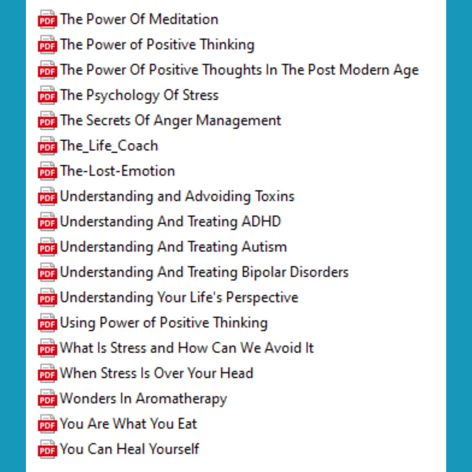 135 e-books for healing in English with MRR license