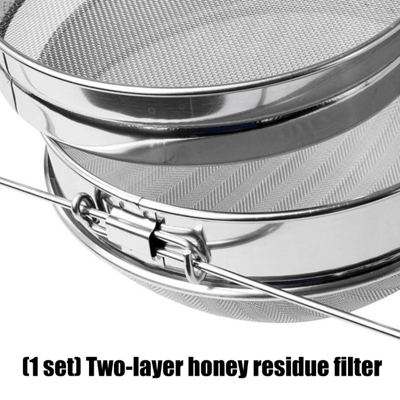 Beekeeper Essential Tool Double Mesh Layer Honeys Filter For 5 Gallon Containers