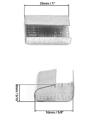500 QWORK Metal Seals for 5/8 inch Steel Strapping Packaging Pallet Banding Clip