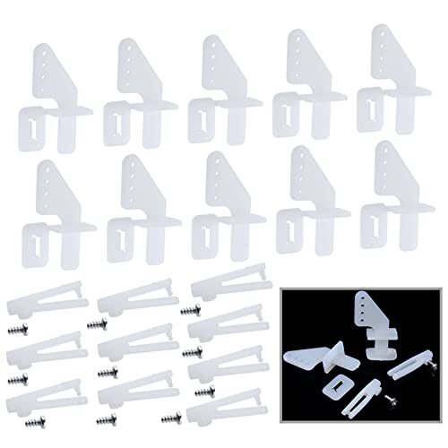 HobbyPark Nylon Micro Control Horns 20x11mm 4 Holes w/Pin & Φ1.2x21mm Clevis for