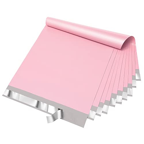 50 Pack Poly Mailers 14.5×19 Shipping Bags Self Seal Waterproof Light Pink