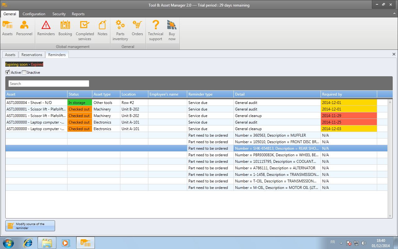 Tool and Asset Management Software – Small to Mid-sized Businesses – Try it free