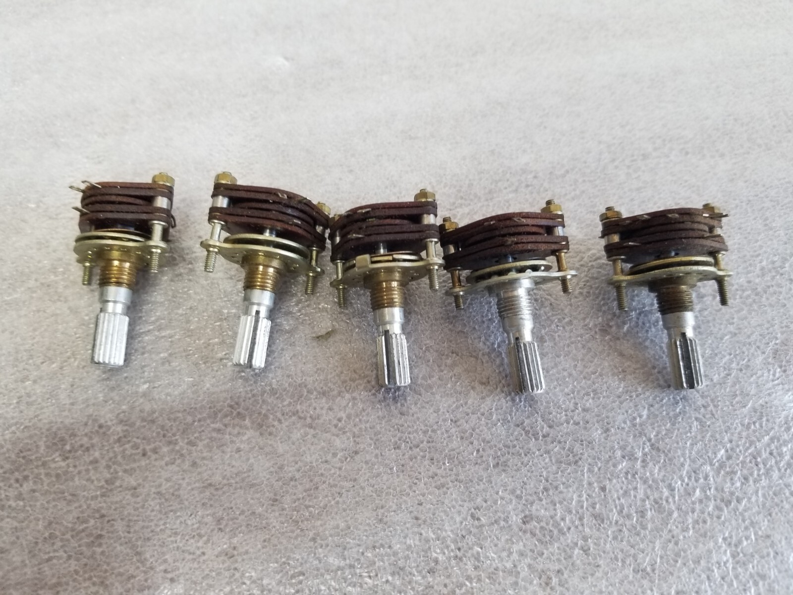 NEW 5x Vintage Stacked Rotary Switch 6 Positions? UNTESTED