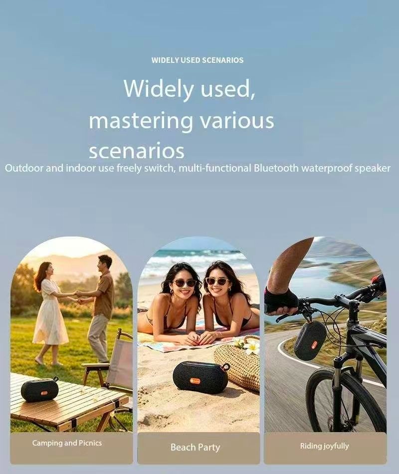 Waterproof Outdoor Wireless Bluetooth Mini Speaker with Extra Heavy Bass