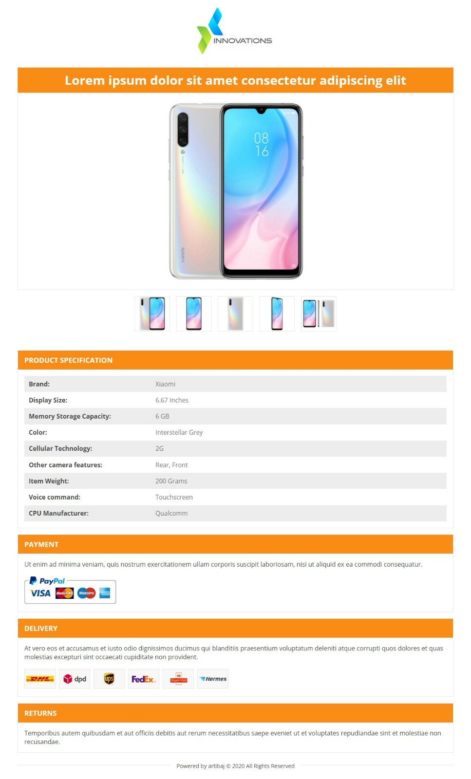 eBay Template/Auction Template Responsive 2020 [tagbot, baselinker]