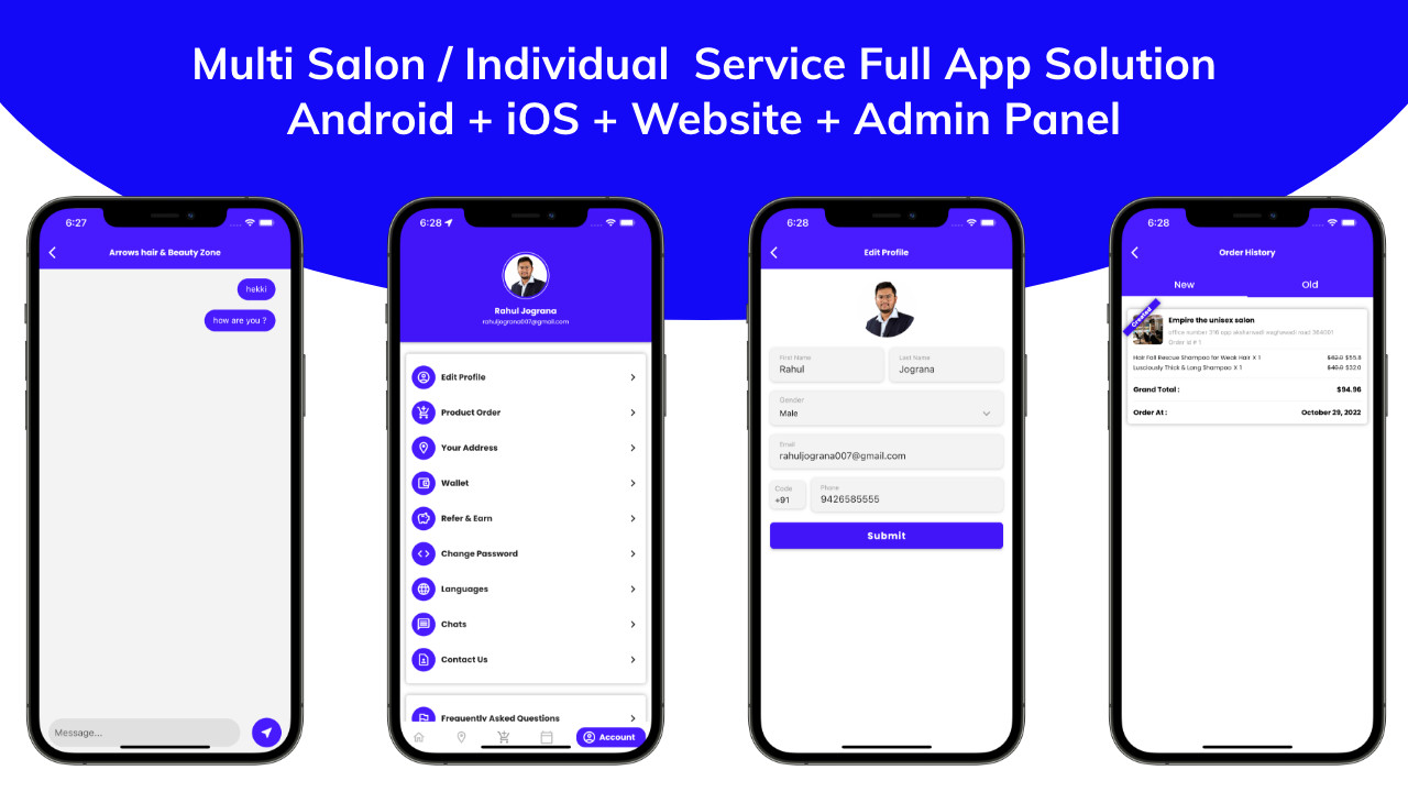 Multi Salon Booking Appointment Flutter App | Android + iOS | Laravel Backend