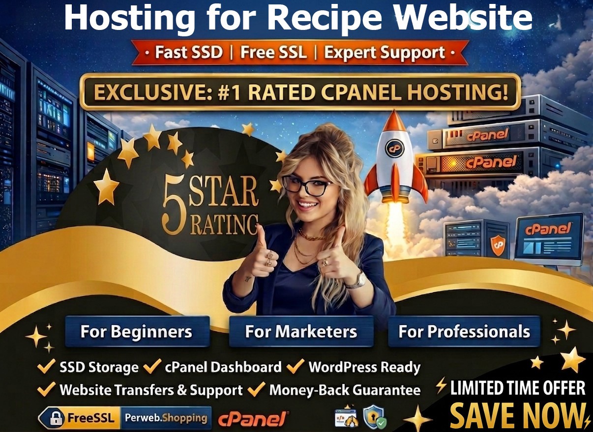 Hosting for Recipe Website – 🍳 Fast SSD Hosting + Free SSL & Emails – $14.99/Yr