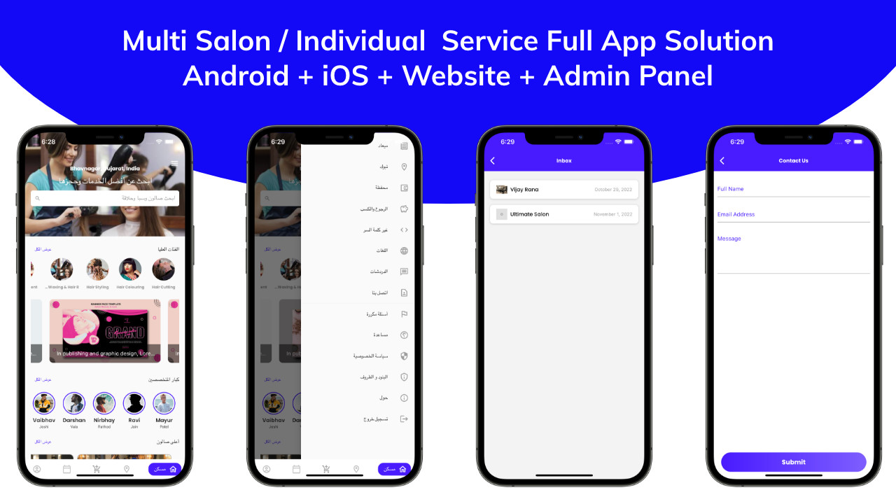 Multi Salon Booking Appointment Flutter App | Android + iOS | Laravel Backend