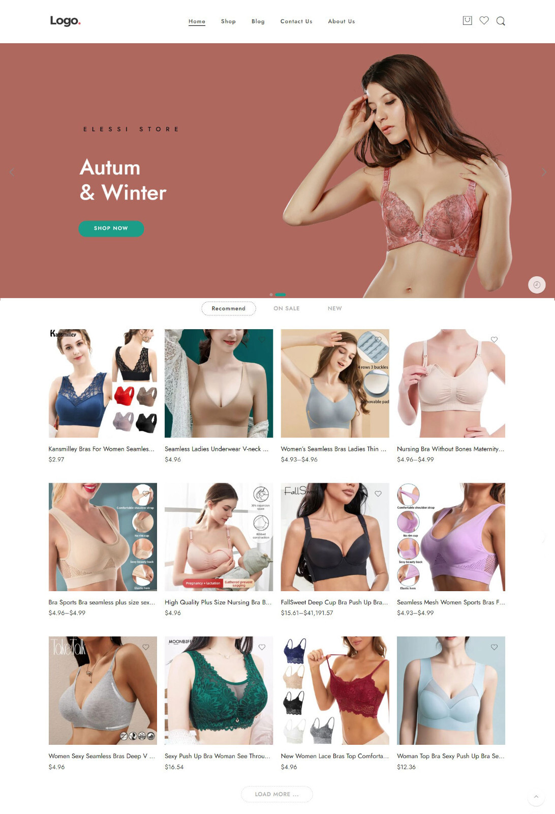 Dropshipping Website Business Affiliate Free Hosting + Products, Women Bras