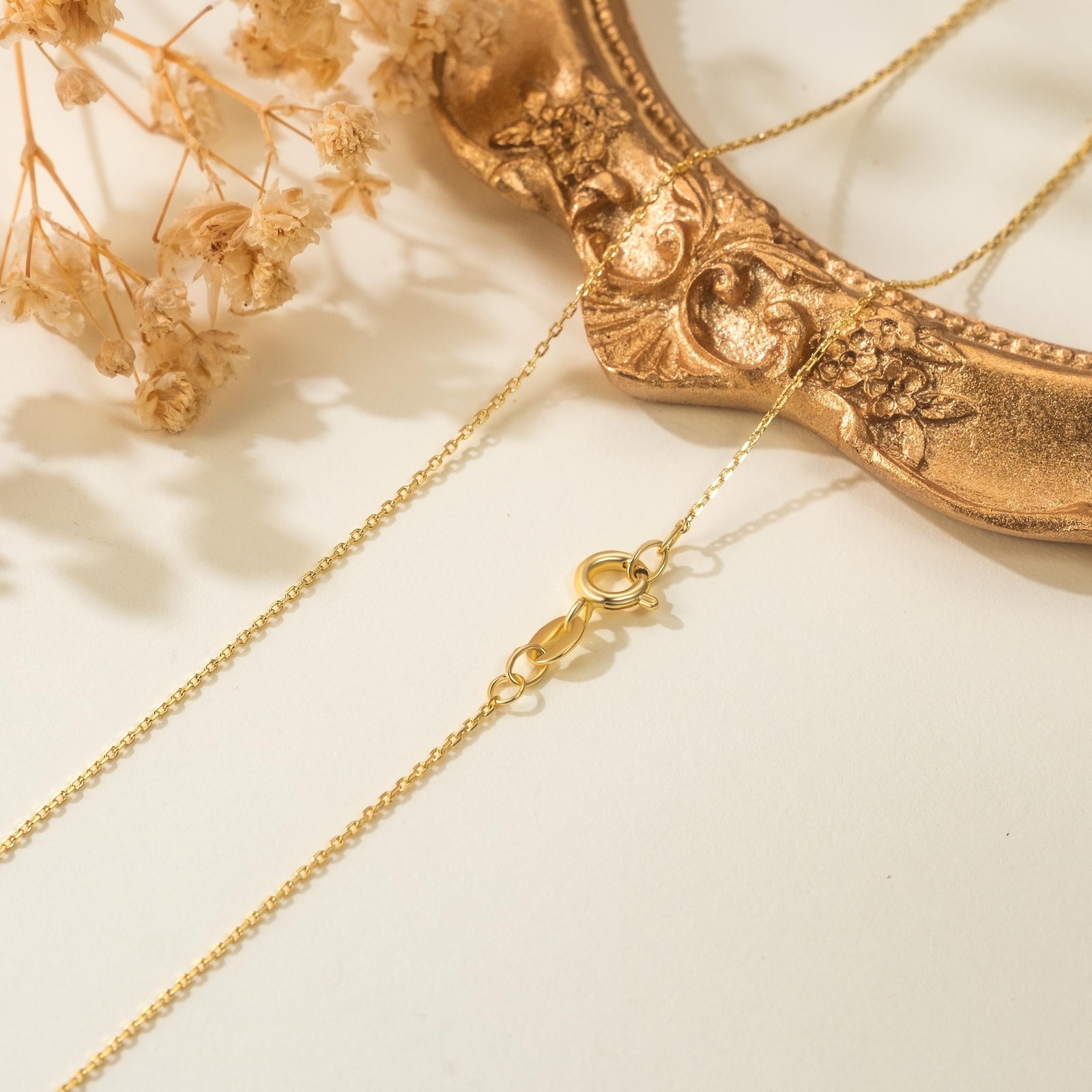 14K Gold Chain for Women Mens Trendy 14K Gold Necklaces for Women Necklace Ch…