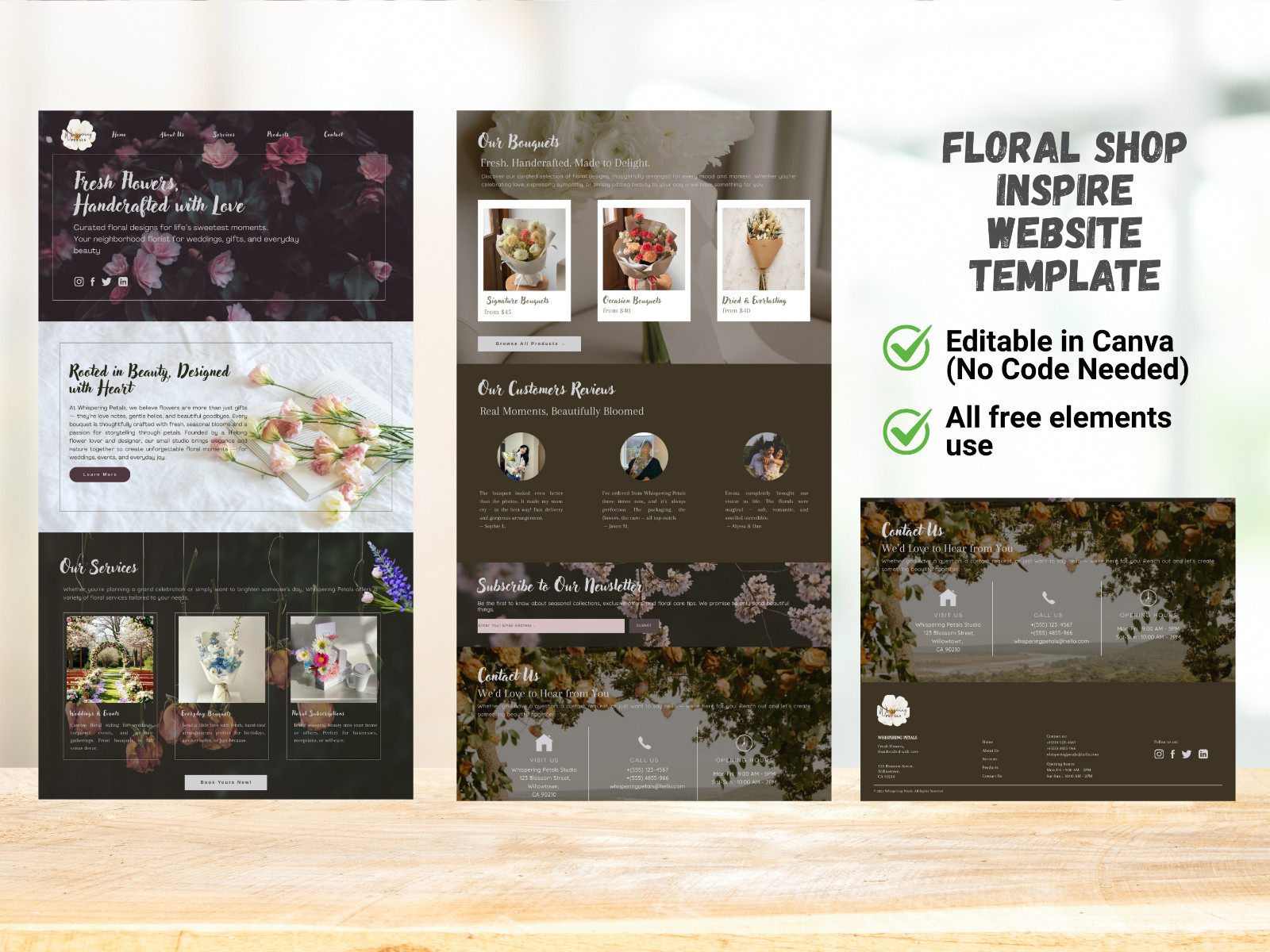 Canva Business Website Template | Editable Website for Small Business