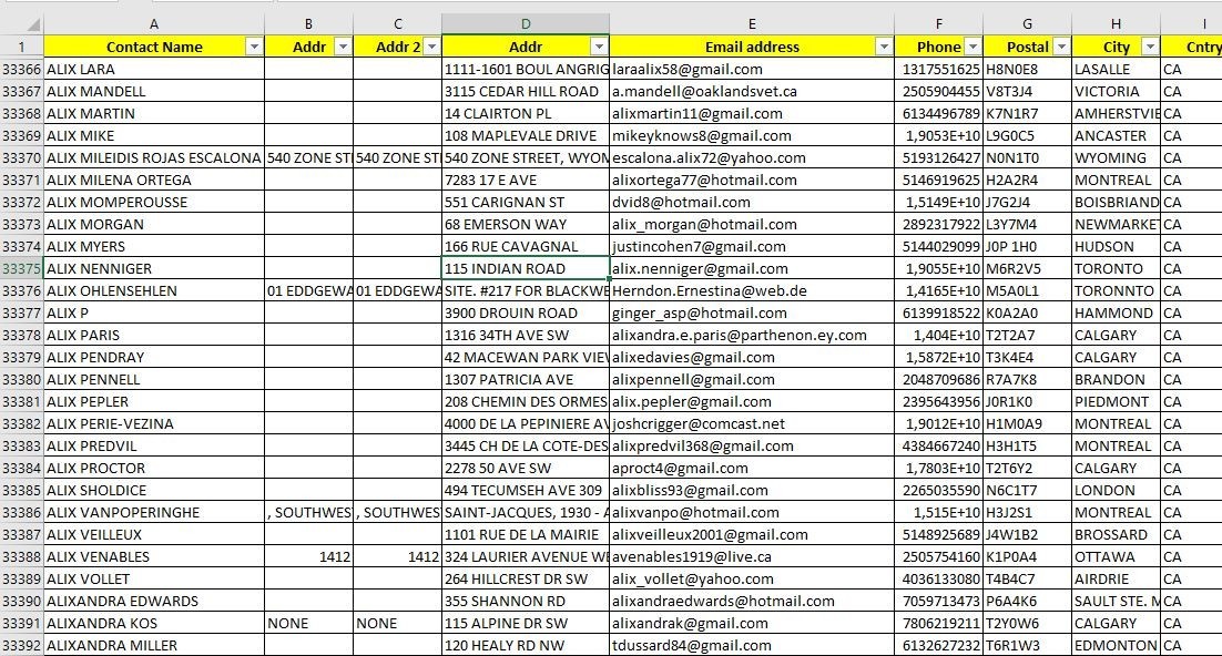 500K CANADA Customers Email Database –B2C Contact leads list (Digital Download)