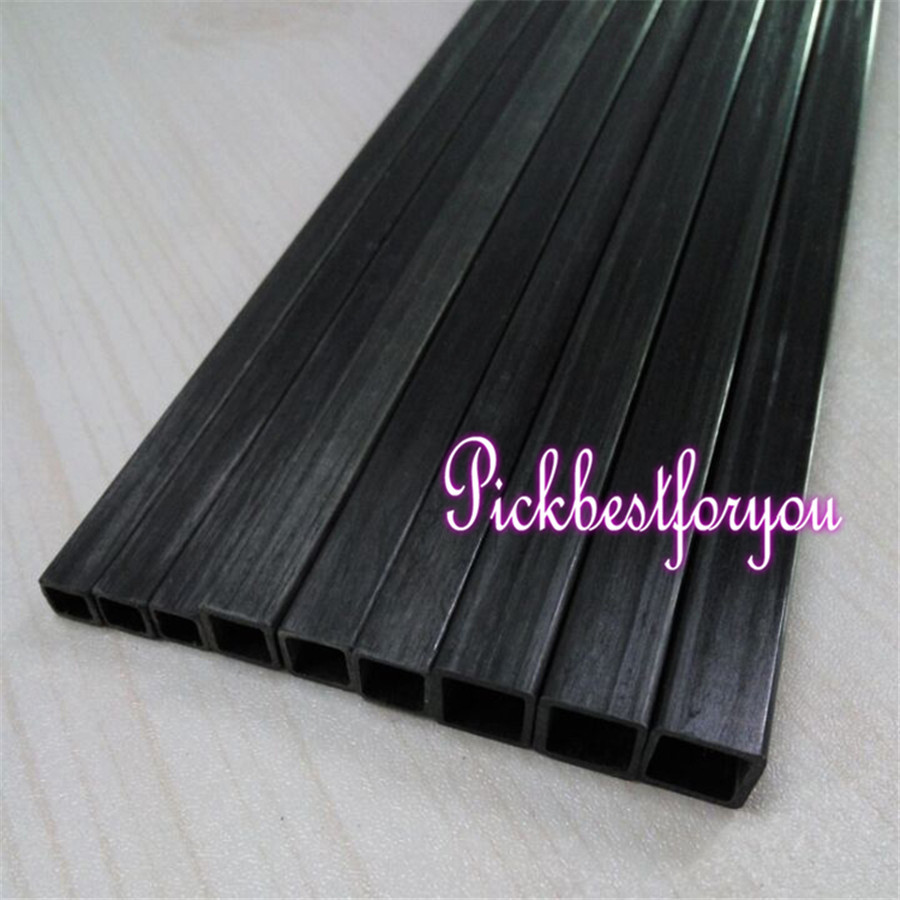 2x 10mm OD X 8mm ID X 500MM Carbon Fiber Outer square Inner Square Tube #Mn60 QL