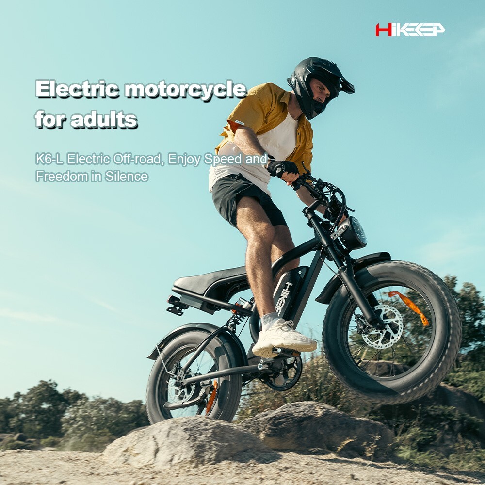 Hikeep ebike 20″ Fat Tires Mountain Electric Bicycle for Adults 1000W 48V 28 MPH