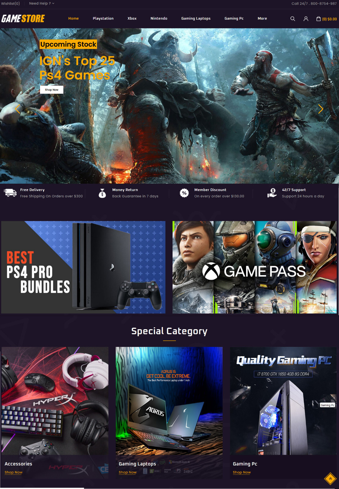 Game Store, Turnkey Affiliate / Dropshipping Website