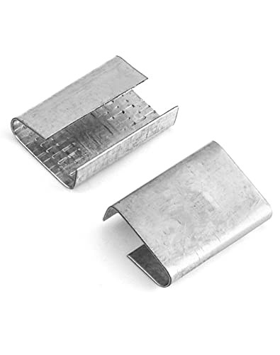 500 QWORK Metal Seals for 5/8 inch Steel Strapping Packaging Pallet Banding Clip