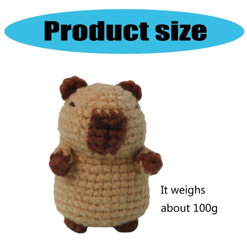 Animal Keychain Crochet Set with Instruction Animal Crochet Knitting Supply