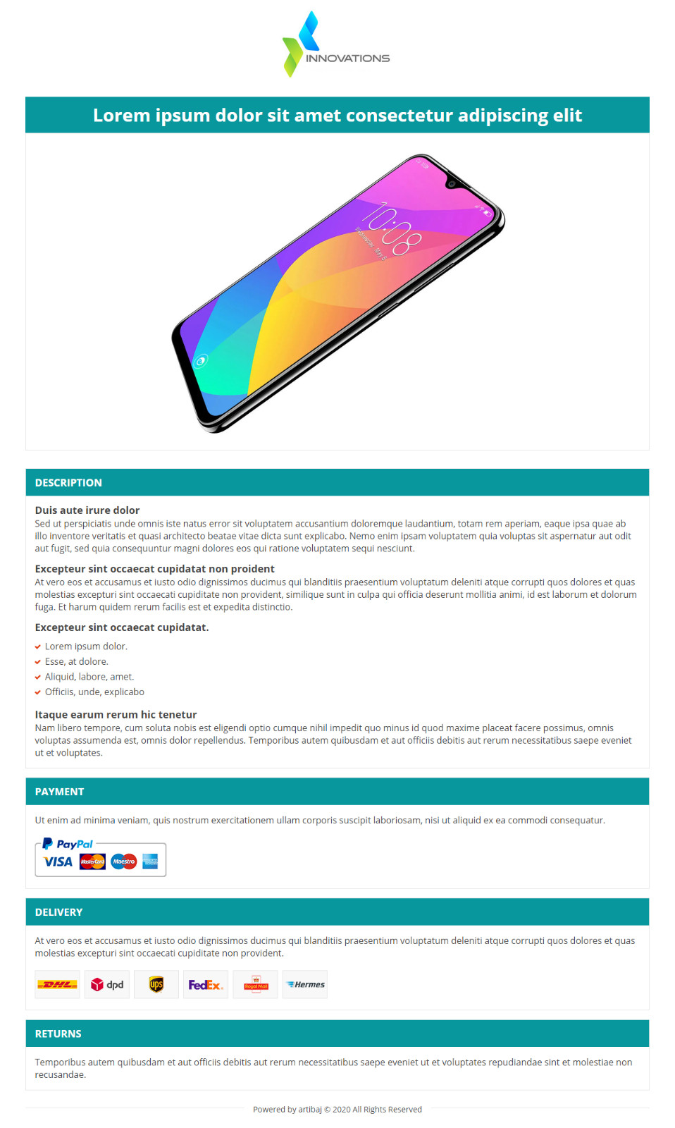 eBay Template/Auction Template 2020 [tagbot, baselinker]