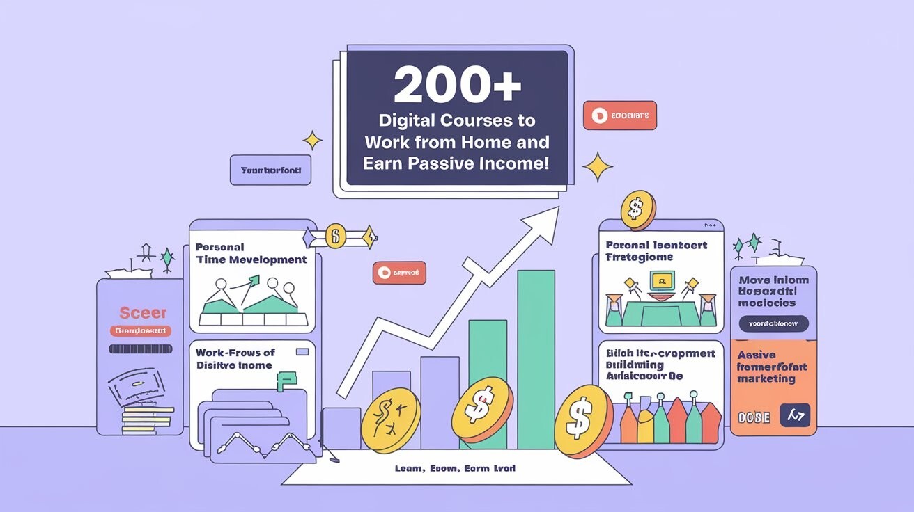200+ Courses to Work from Home and Build Sustainable Passive Income!