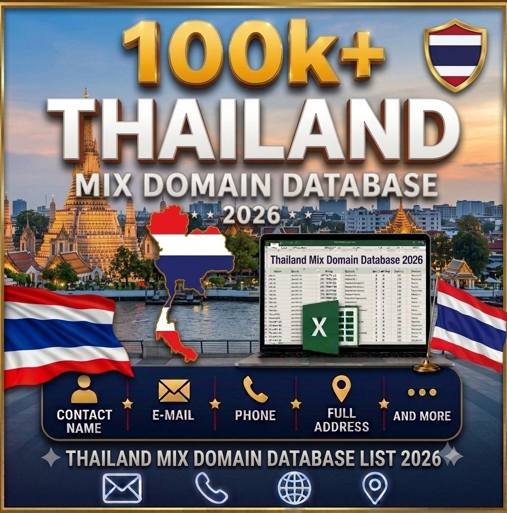 100k THAILAND Email Database list 2026 | Contact Leads (Excel file)