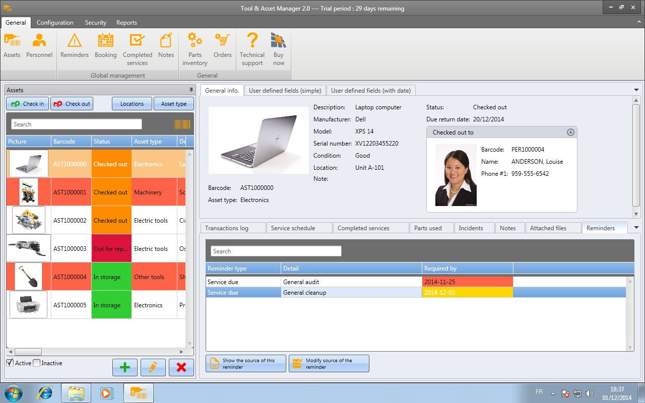 Tool and Asset Management Software – Small to Mid-sized Businesses – Try it free