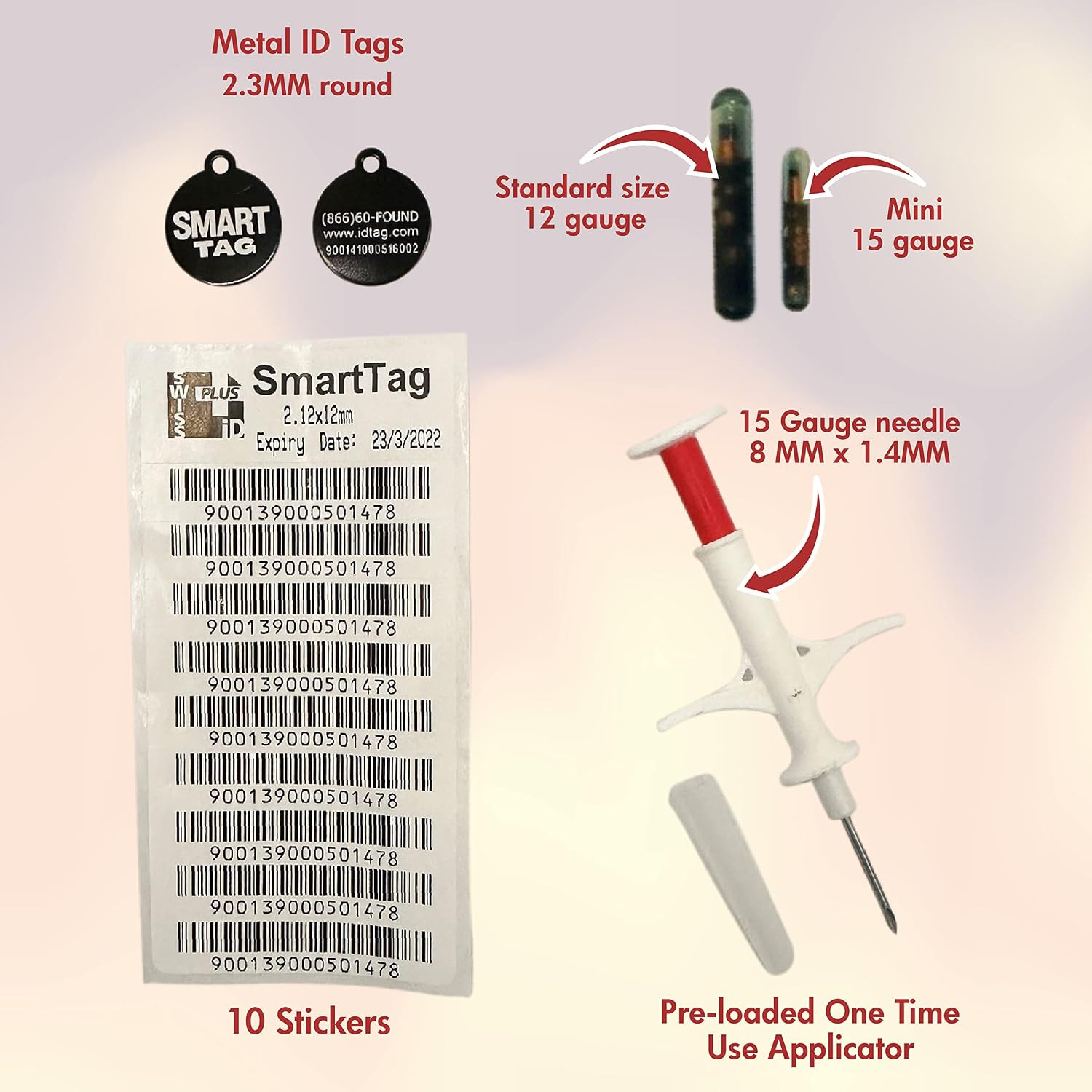 ISO Data Microchip with Lifetime Pet Recovery Service/24-7 US Call Center/Free R