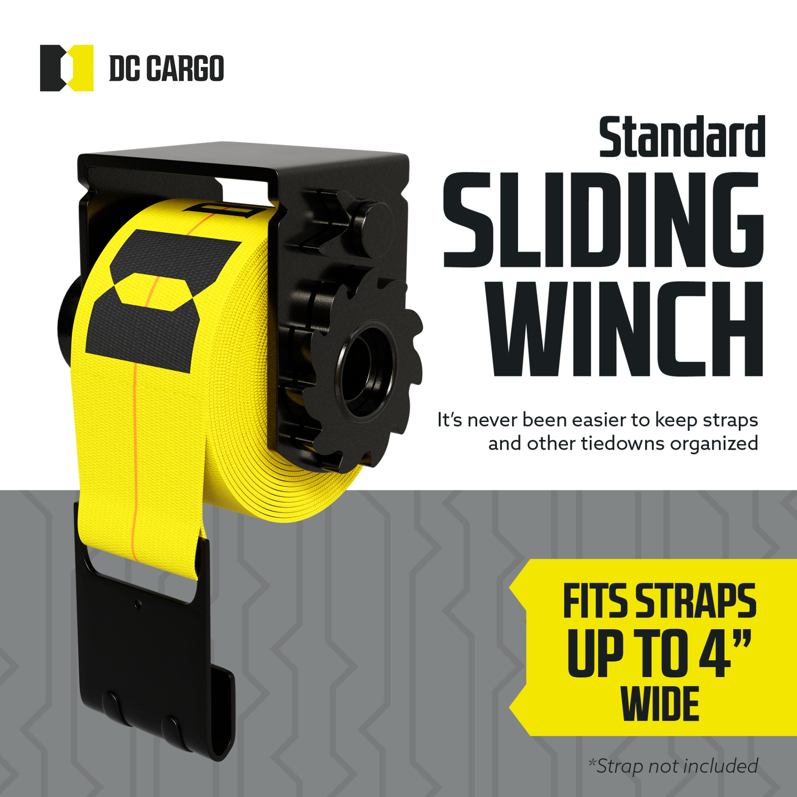 DC Cargo Flatbed Sliding Winch, 2-pack
