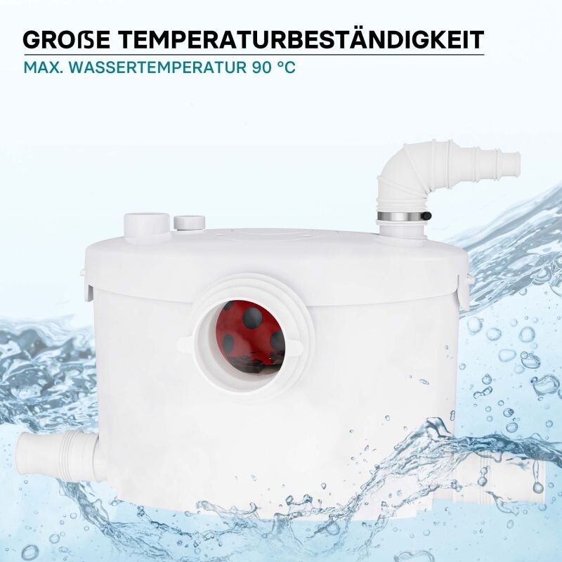4-in-1 Macerator Waste Pump | 550W | Toilet, Shower, Bath & Sink Compatible