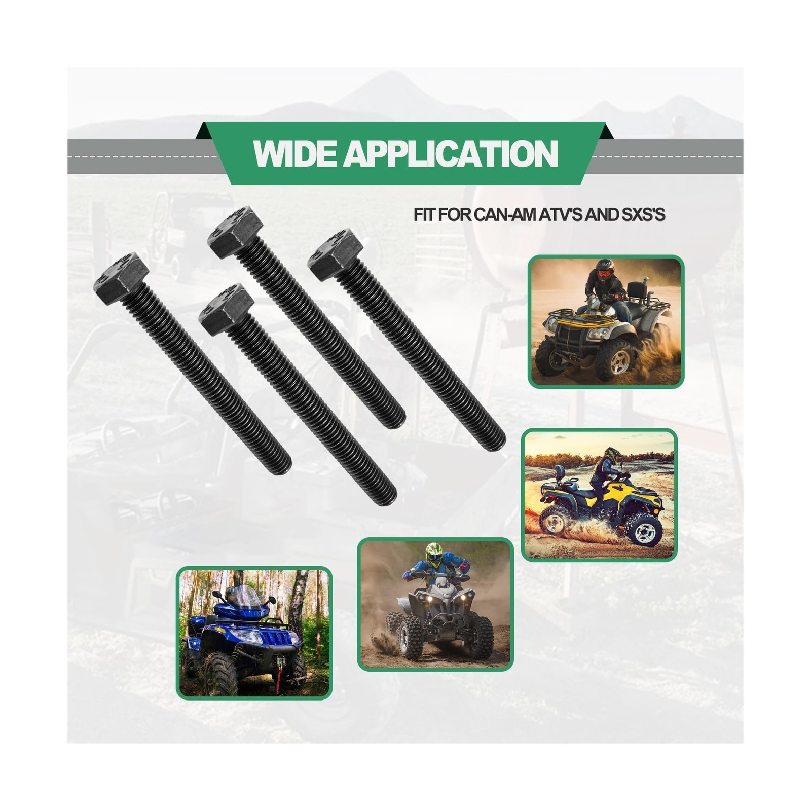 4Pcs M8 Clutch Spreader Tool for Can-am ATV/SXS – Belt Removal, Pre-Oiled