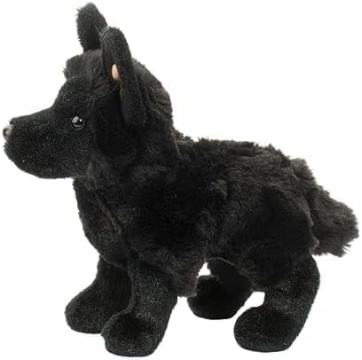 Douglas Harko Black German Shepherd Dog Plush Stuffed 8″ (20 cm) Long,