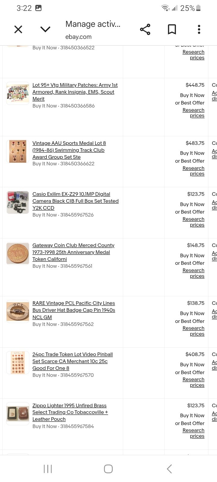 eBay Store Inventory 2296 Vintage Knives Video Games Coins Token Books $100k+