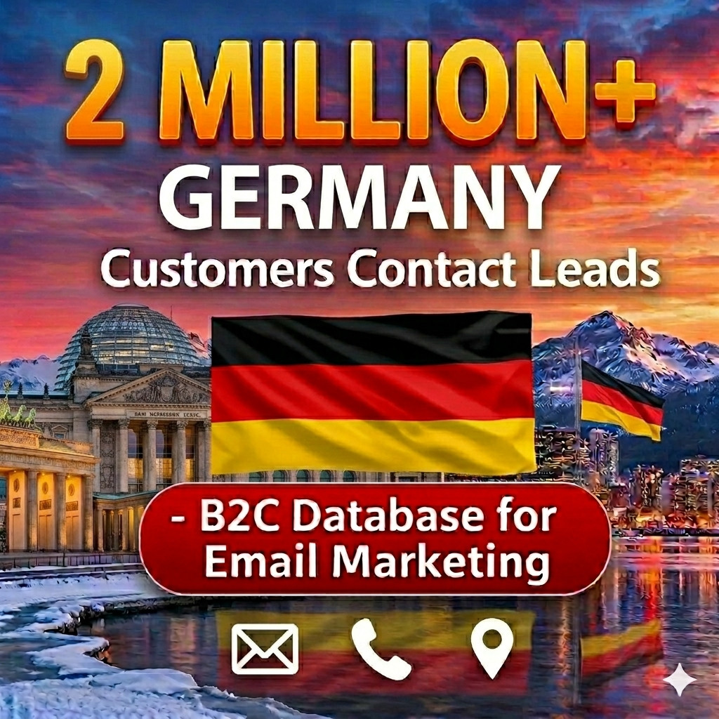 2 Million Deutsch Customers Email Database – B2C Contact leads (Germany 2026)