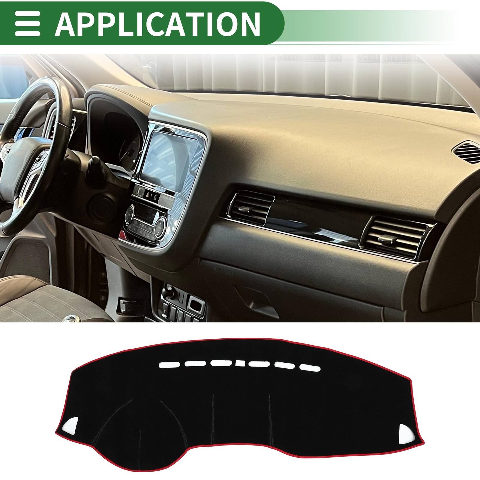 Motoforti Dash Cover, Non-Slip Dashboard Carpet Mat for Mitsubishi Outlander …