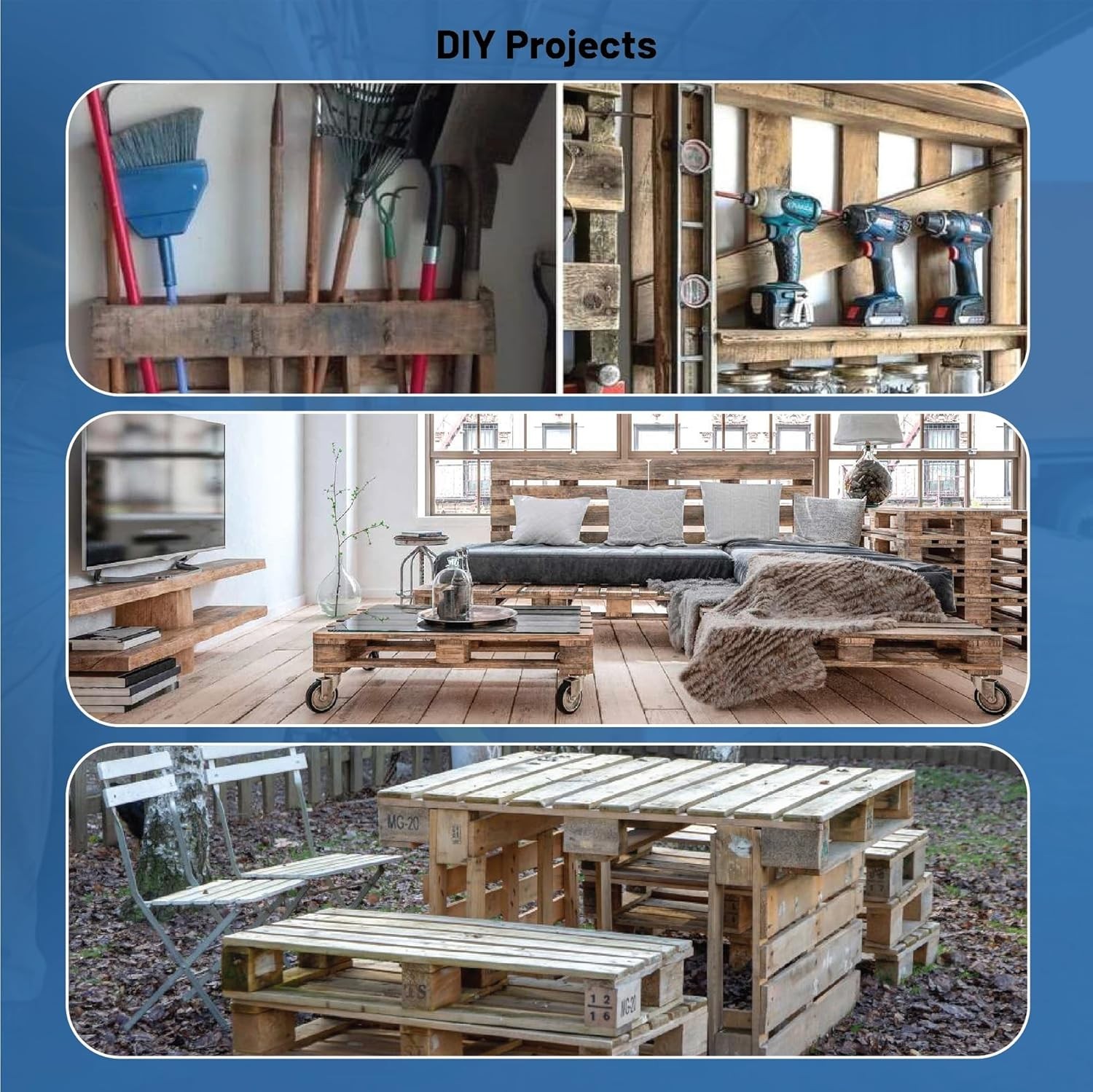 Greaton, 48x24x5 Wooden Pallet Kit, Heavy-Duty Industrial Grade Pinewood, Unasse