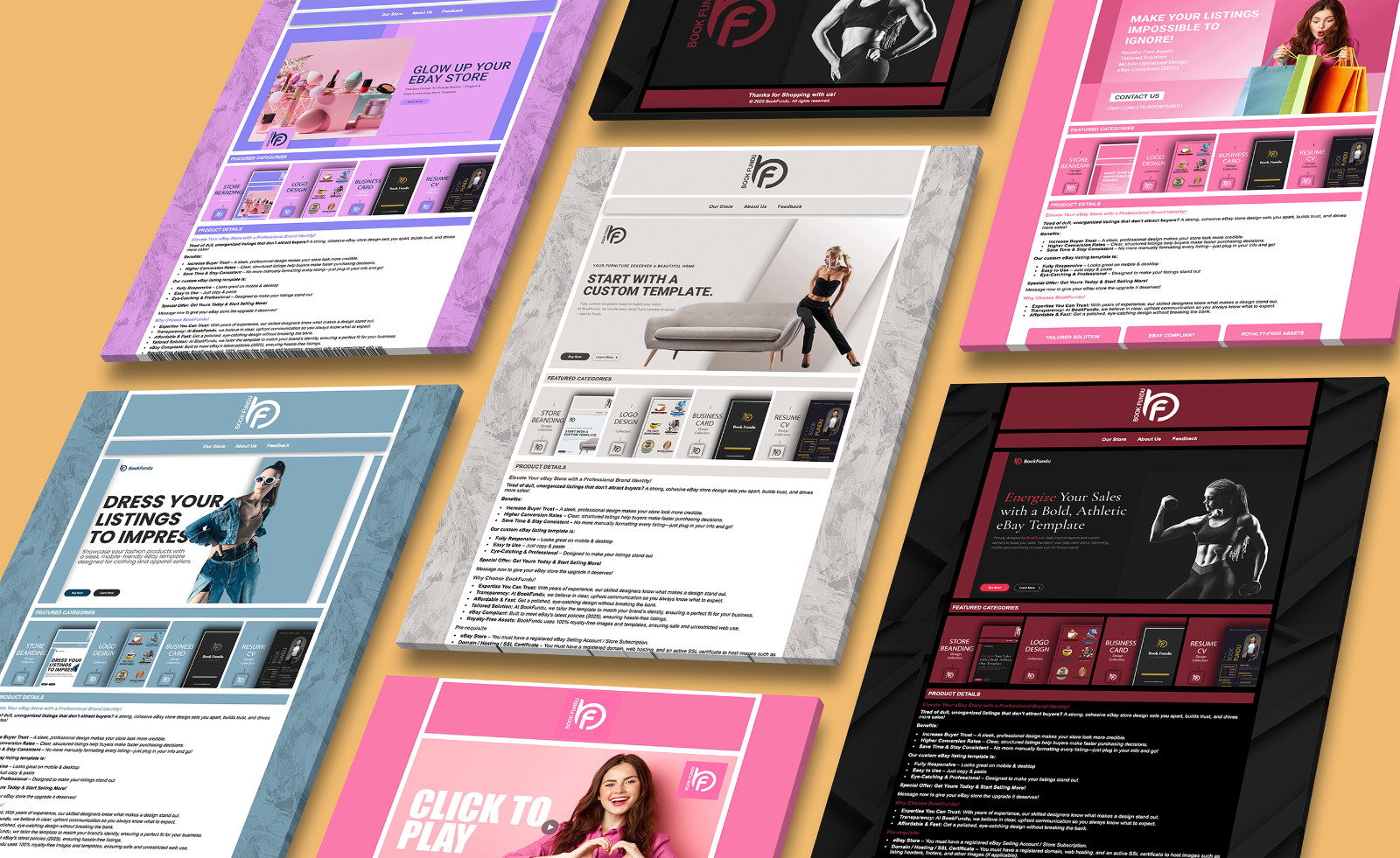 Soft & Feminine eBay Store Design & Template | Beauty & Self-Care Brands – 2025