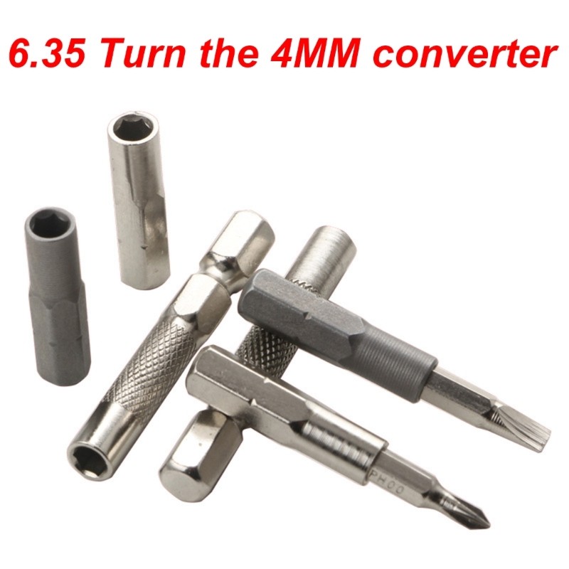 Practical Bit Adapters 1/4Inch to 4mm Converter for Easy Tool Compatibility 6PCS