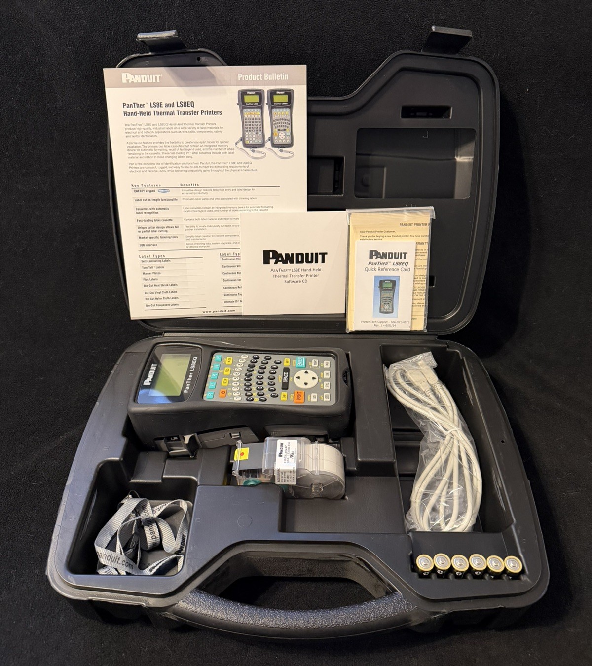 Panduit Panther LS8EQ-Kit Hand-Held Thermal Transfer Printer Kit